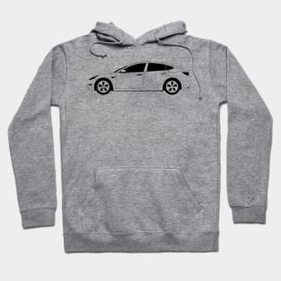 Tesla Model 3 Black Outline Hoodie